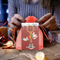 Gold Enamel Christmas Tree Stocking House Charm Keychain view 3