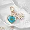 Aqua Daisy Heart