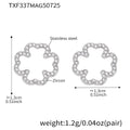 Clover Openwork Zircon Necklace Bracelet Stud Earrings Set view 11
