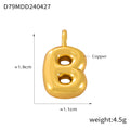 Gold Balloon Letter Copper Initial Pendants A to Z view 7