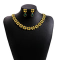 Gold Necklace Earring Sets Flower Oval Heart Three view 1
