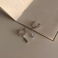 Silver Crystal Hoop Teardrop Ear Cuffs Fashion Jewelry Accessory view 2