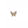 Gold Tone Clear Butterfly Left and Right Ear Cuffs view 5