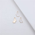 Gold Tone Sitting Rabbit Enamel Charms in Four Colors view 4