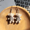 Flocked Bear Rabbit Koala Figure Drop Earrings 5 Styles view 7