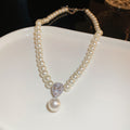 Assorted Rhinestone Pearl Flower Necklace Style Collection view 6