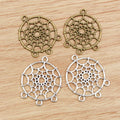 Round Dreamcatcher Connector Charms in Two Antique Finishes view 4
