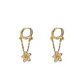 Crystal Butterfly Tassel Huggie Earrings Fashion Jewelry Accessories view 5