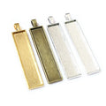 Long Narrow Rectangular Pendant Trays in Four Metal Tones view 5