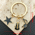Four Guitar Keyboard and Headphone Metal Keychain Designs view 7
