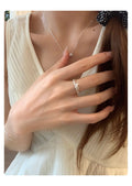 Silver Tone Thin Stacking Ring Bow Flower Lace 4 Styles view 8