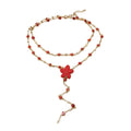Enamel Flower Lariat Necklaces And Hand Chains Twelve Styles view 5