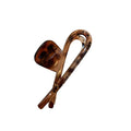 Deep Brown Translucent Tortoiseshell Long Loop Hair Claw view 5