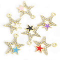 Crystal Open Star Charms in Six Enamel Colors and Two Metal Tones view 5
