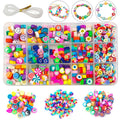 Multicolor Clay Bead Kit Glossy Beads for Jewelry and Craft Projects view 1