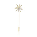Crystal Starburst Long Pin Brooch in 2 Color Styles view 5