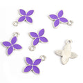 Colorful Four Petal Flower Jewelry Components For DIY Earrings And Bracelets Charms view 9