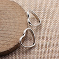 Open Heart Frame Beads in Five Metal Finishes for Jewelry Making view 2