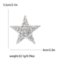 Crystal Five Point Star Brooch in Six Color Finishes view 6