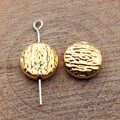 Textured Round Small Hole Beads in Three Finishes for Jewelry Making view 4
