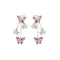 Crystal Butterfly Vine Ear Cuff Earrings Fashion Jewelry Accessory view 5
