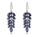 Silver Tone Wheat Tassel Crystal Four Designs Metal Dangle Earrings view 6
