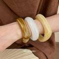 Chunky Acrylic Oval Open Cuff Bracelet Nine Colors view 3
