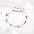 Silver Tone Natural Stone Chip and Evil Eye Bead Bracelets in Four Designs view 3