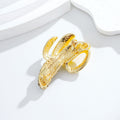 Yellow Gold Tone Banana Crystal Metal Brooch Pin for Jackets and Lapels view 3