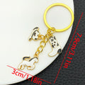 Black Brown White and Pink Western Horse Metal Keychain Set view 8
