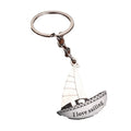 Metal Sailboat Keychain With I Love Sailing Text, 3 Color Styles view 5