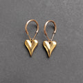 Alloy Heart Leverback Drop Earrings Gold Silver 3 Styles view 6