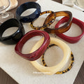 Irregular Glossy Acrylic Resin Bangle Bracelet 5 Styles view 1