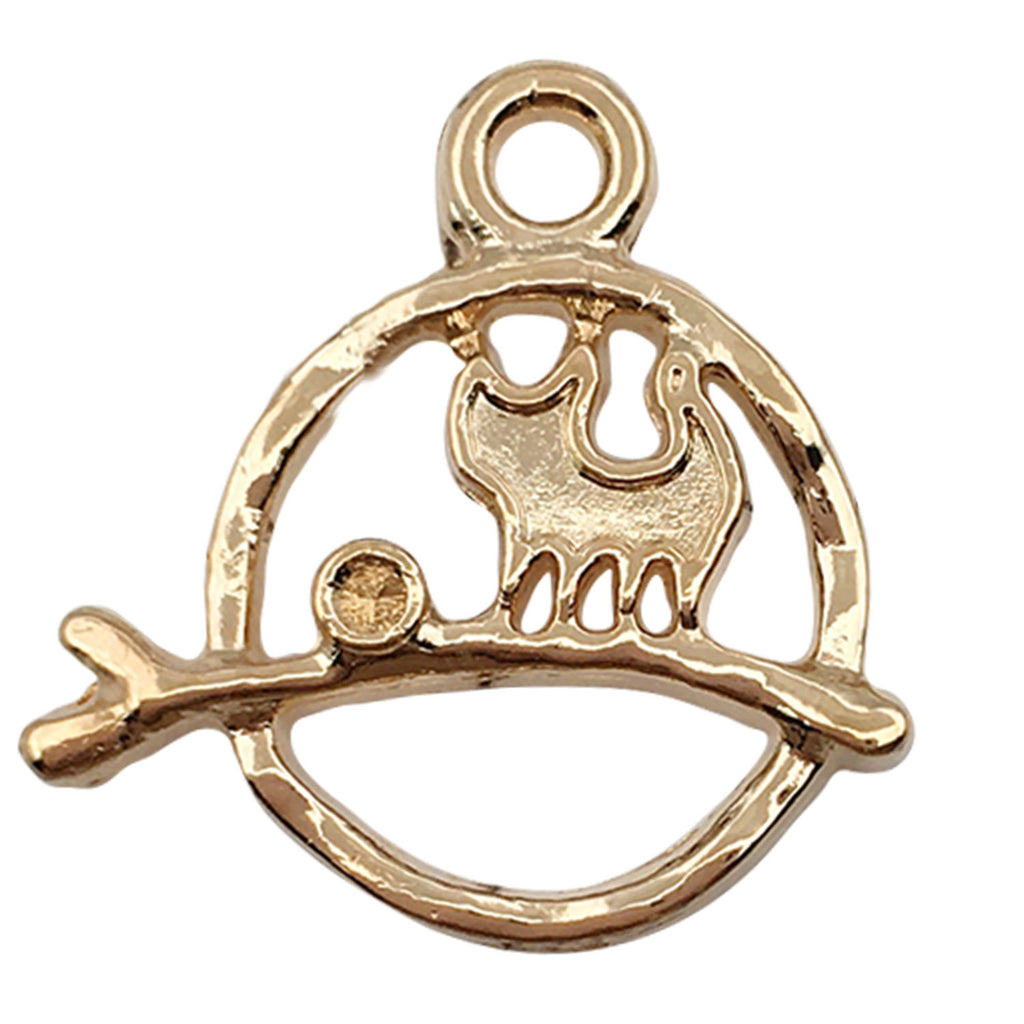 KC Gold Zinc Alloy Cat Animal Charm Pendant for Bracelets Necklaces and Earrings