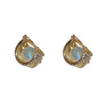 Gold-Tone Crystal Pearl Huggie Earrings For Women Jewelry view 5