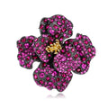 Green Peony Crystal Two Designs Metal Brooch Pin for Jackets and Lapels view 6