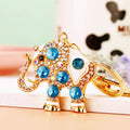 Mixed Jeweled Elephant Keychains in Two Distinct Pictured Constructions view 3