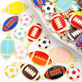 Enamel-Look Football Alloy Charms in 28 Styles for Jewelry Crafts view 1