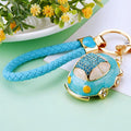 Jeweled Beetle Car Keychains With Color and Wrist Strap Options view 3