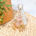 Gold Cat Eye Pumpkin Carriage Keychain Rhinestone Charm view 9