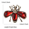 Faceted Crystal Bee Metal Brooch in Six Jewel Colors view 9
