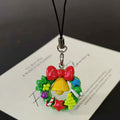 Resin Christmas Wreath Bell Charms Phone Strap Lobster Clasp view 5