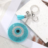 Round Aqua Silver