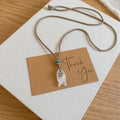 Silver Tone Fish and Heart Pendant Rope Necklaces Statement Jewelry view 9
