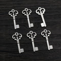 Vintage Key Charms in Antique Bronze and Silver Finishes view 3