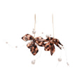Brown Petal Pearl Chain Drop Hook Earrings Jewelry Accessory view 5