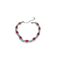 Silver Crystal Tennis Bracelets In Four Bright Colors view 5