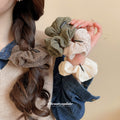 Knit Openwork Lace Scrunchie Hair Tie 4 Color Options view 2