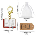 Open Book Smile Sun Enamel Charm Keychain Two Colors view 2
