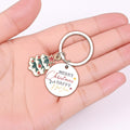 Christmas Tree Charm Merry Christmas Disc Enamel Keychain view 3